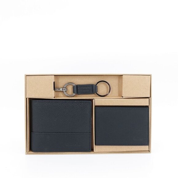 Coach Boxed 3 In 1 Wallet Gift Set Black OS - Picture 1 of 14